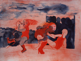 rockers aquarell painting